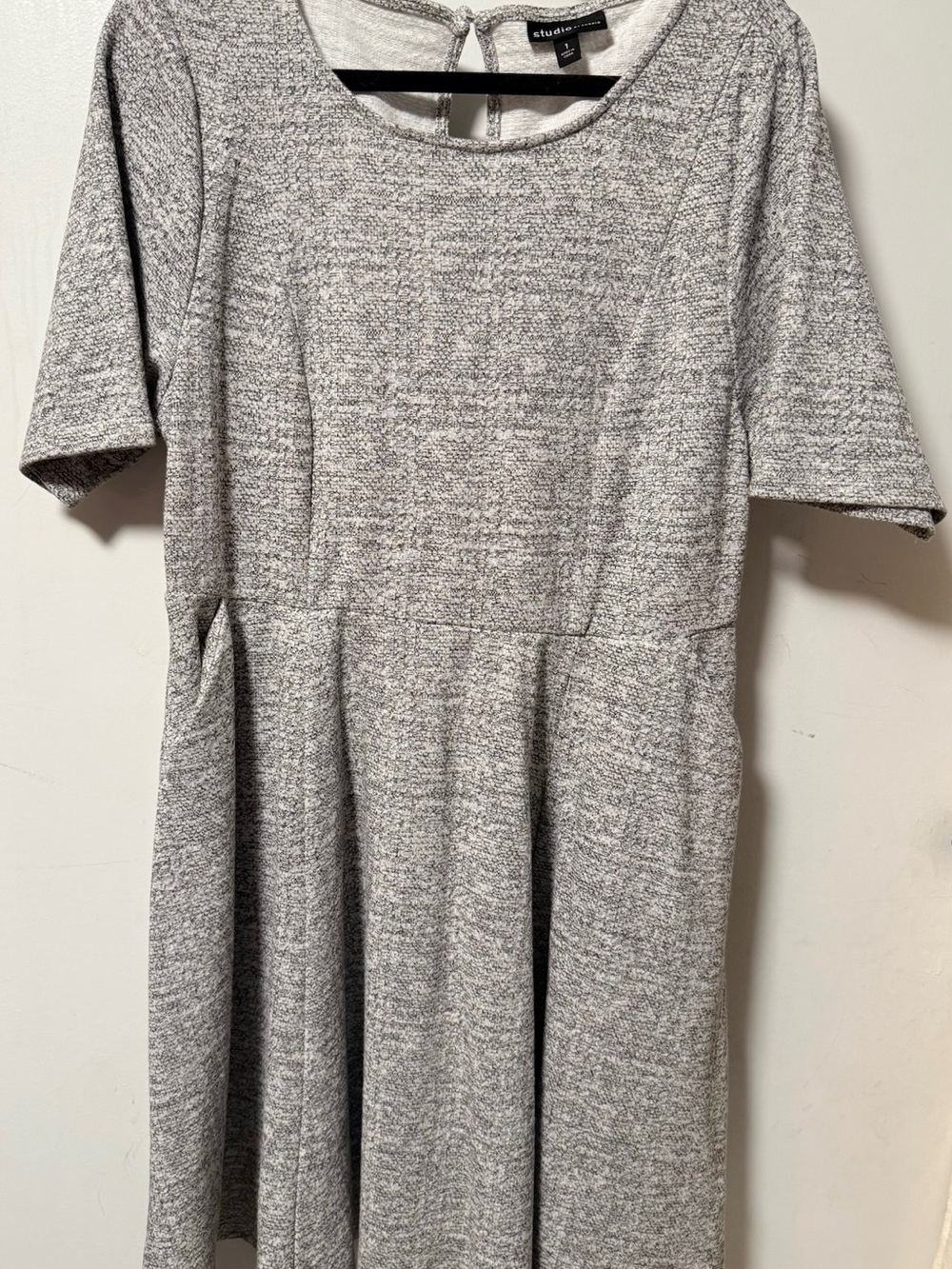 torrid Heather Gray Short Sleeve Fit-and-Flare Midi Dress